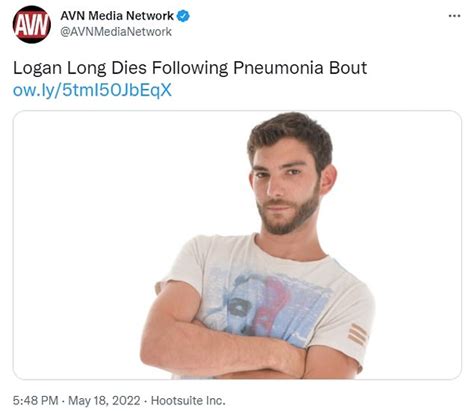 Porn star Logan Long dies of pneumonia aged just 34